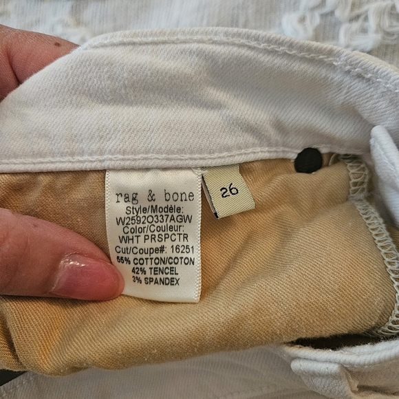 Rag & Bone Dre Capri White Jeans Size 26 - Picture 7 of 10